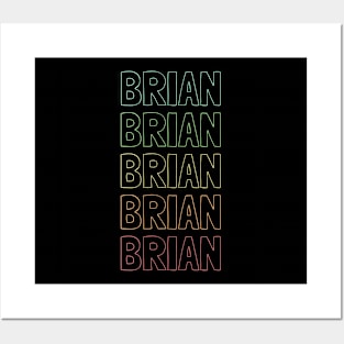 Brian Name Pattern Posters and Art